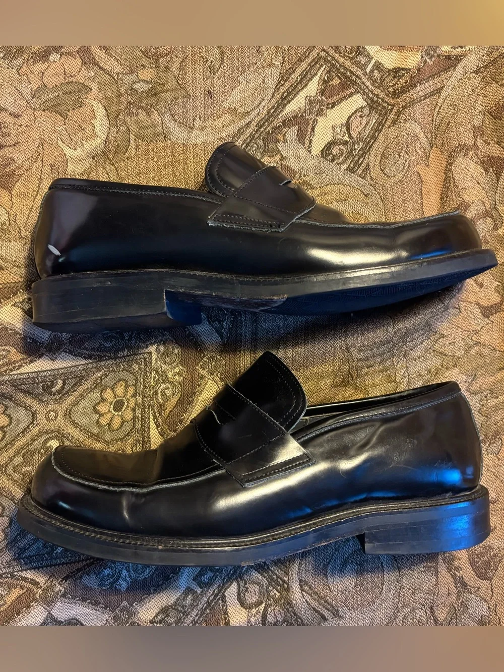 Birkenstock Men's Black Leather Penny Loafers EU 40